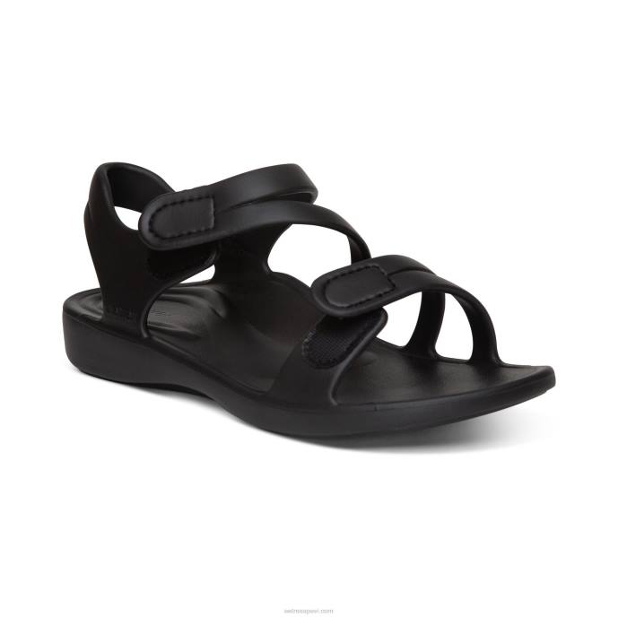 sievietes Aetrex Jillian sporta sandales LHF652 melns