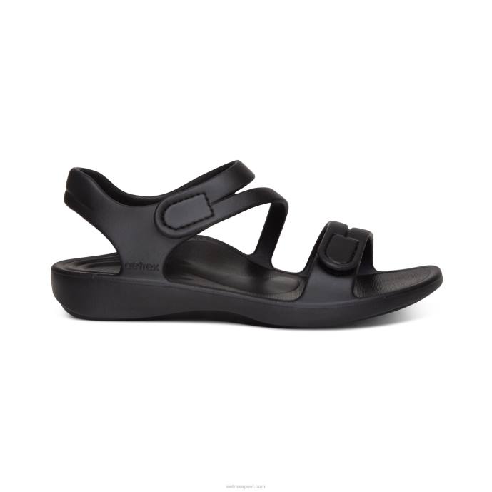 sievietes Aetrex Jillian sporta sandales LHF652 melns