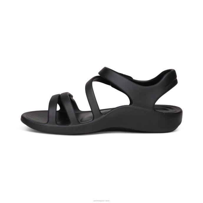 sievietes Aetrex Jillian sporta sandales LHF652 melns