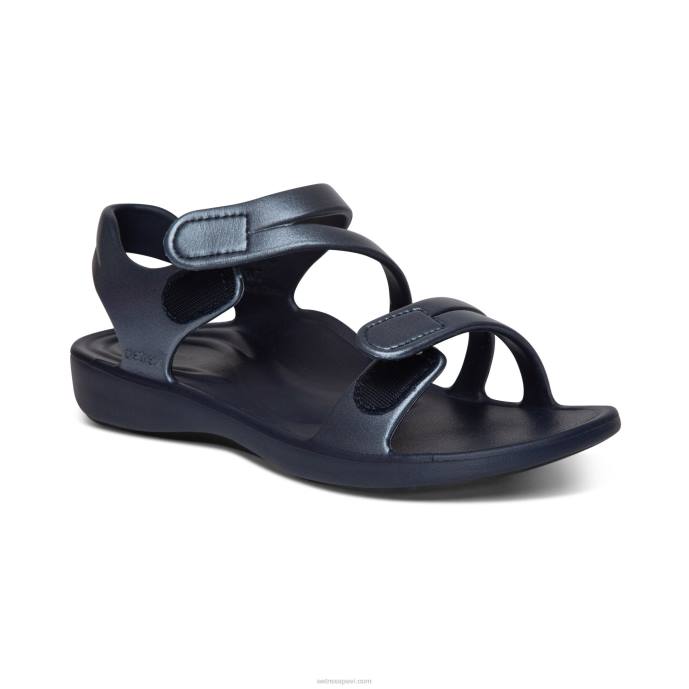 sievietes Aetrex Jillian sporta sandales LHF663 mirdzošs flotes