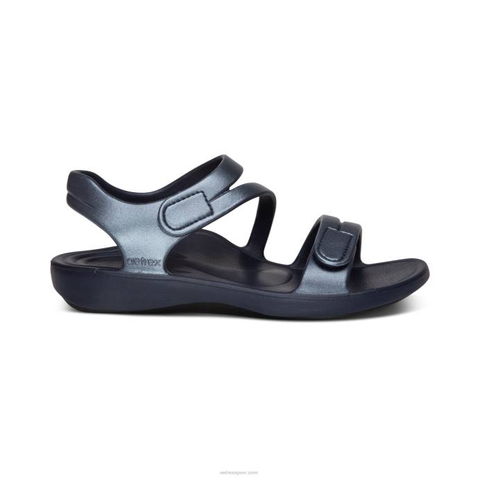 sievietes Aetrex Jillian sporta sandales LHF663 mirdzošs flotes