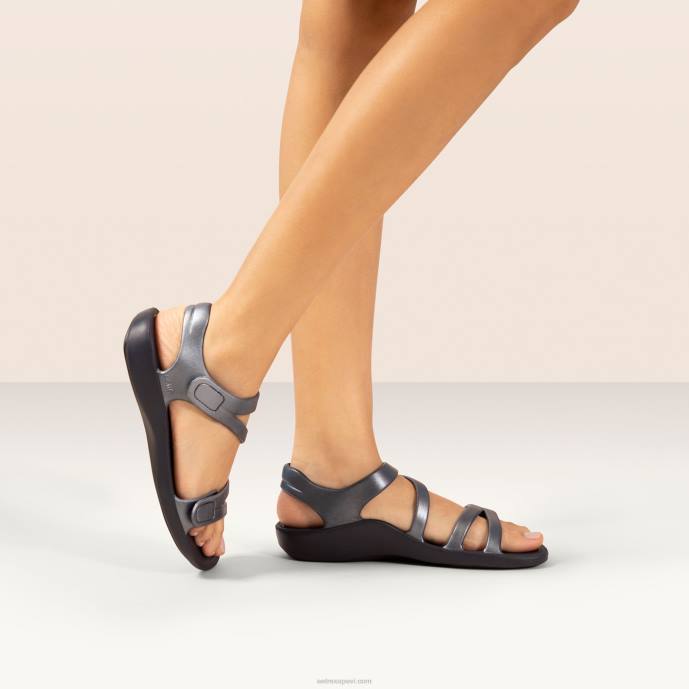 sievietes Aetrex Jillian sporta sandales LHF663 mirdzošs flotes