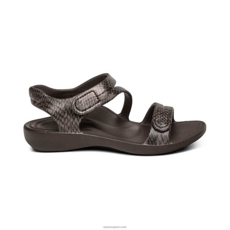 sievietes Aetrex Jillian sporta sandales P0H0D196 brūns boa