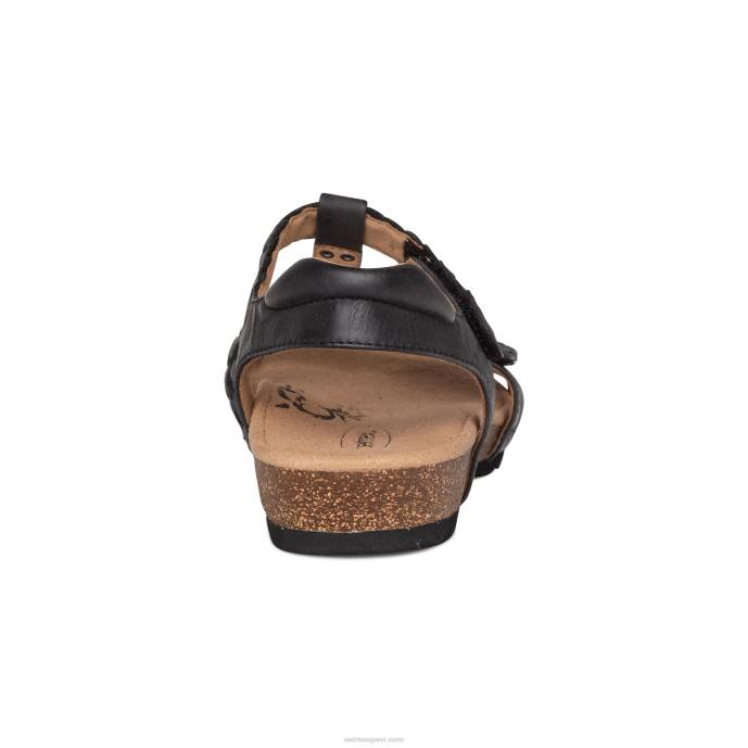 sievietes Aetrex Reese regulējamas gladiatora sandales LHF6169 melns