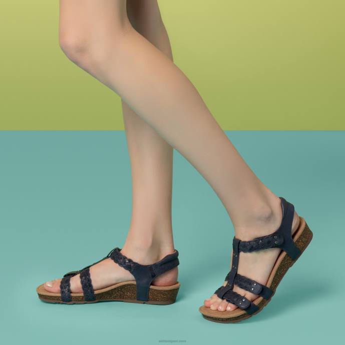 sievietes Aetrex Reese regulējamas gladiatora sandales LHF6169 melns