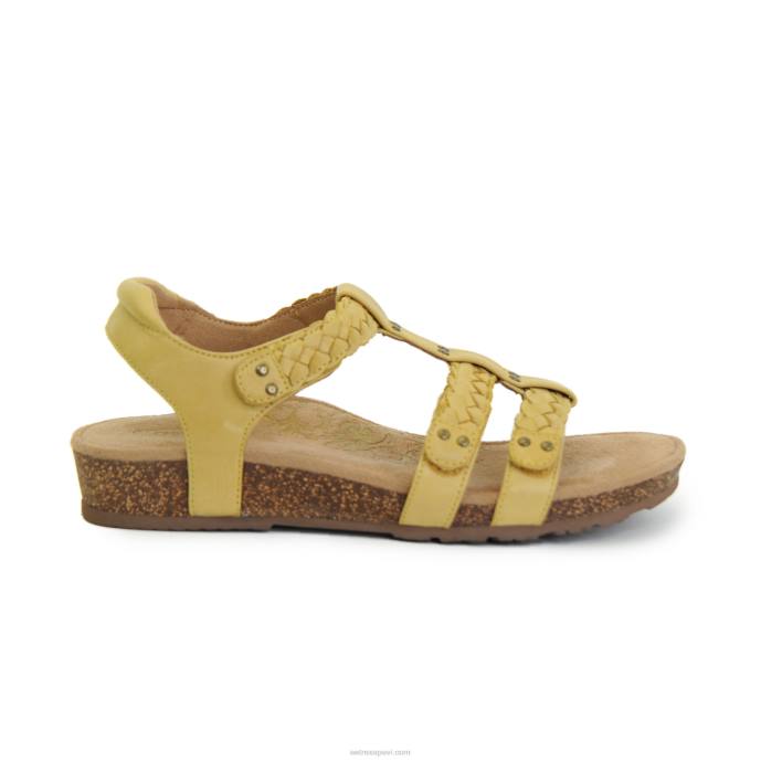 sievietes Aetrex Reese regulējamas gladiatora sandales LHF6170 dzeltens