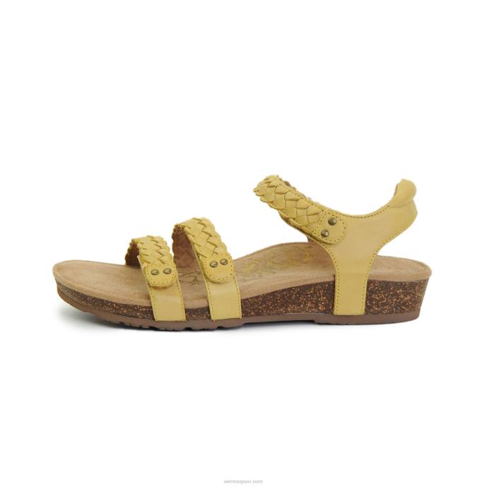sievietes Aetrex Reese regulējamas gladiatora sandales LHF6170 dzeltens