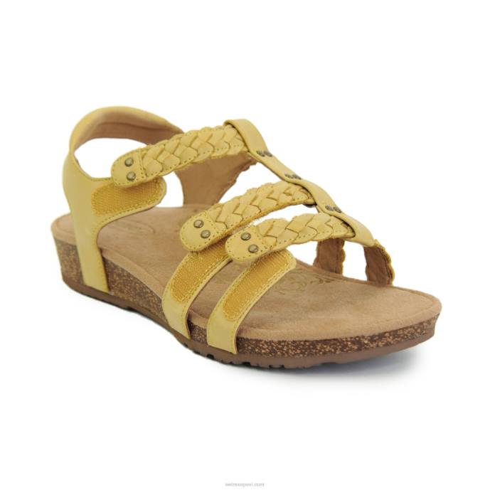 sievietes Aetrex Reese regulējamas gladiatora sandales LHF6170 dzeltens