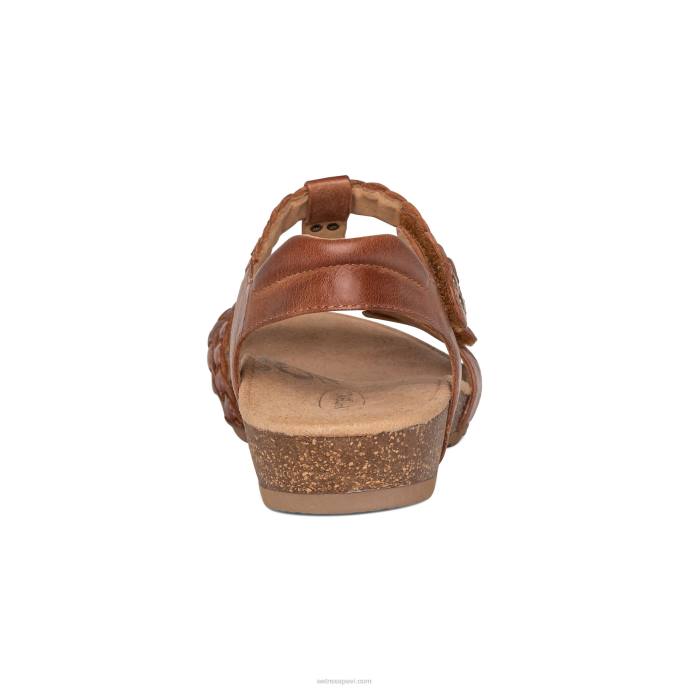 sievietes Aetrex Reese regulējamas gladiatora sandales LHF671 konjaks/brūns