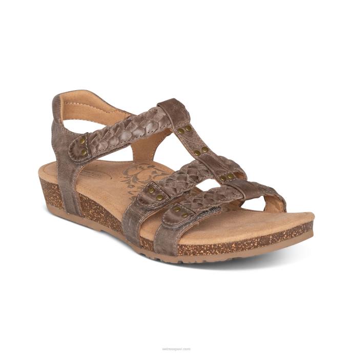 sievietes Aetrex Reese regulējamas gladiatora sandales LHF692 taupe