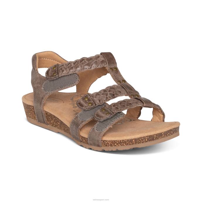 sievietes Aetrex Reese regulējamas gladiatora sandales LHF692 taupe