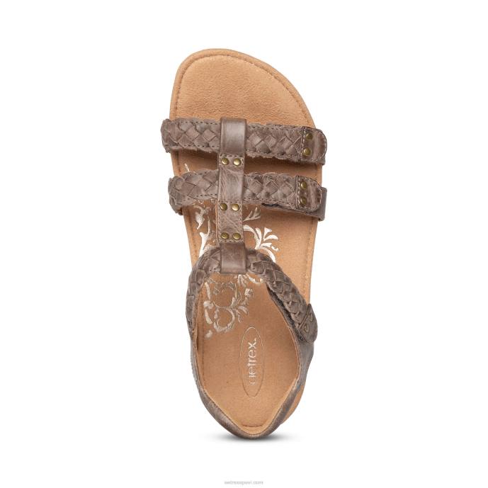 sievietes Aetrex Reese regulējamas gladiatora sandales LHF692 taupe