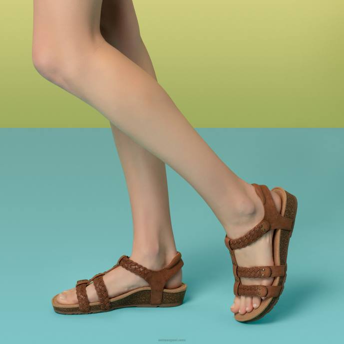 sievietes Aetrex Reese regulējamas gladiatora sandales LHF692 taupe