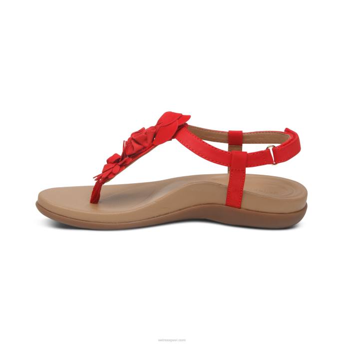 sievietes Aetrex charli string sandales LHF6136 sarkans