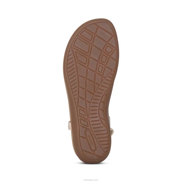 sievietes Aetrex charli string sandales LHF6137 šampanietis