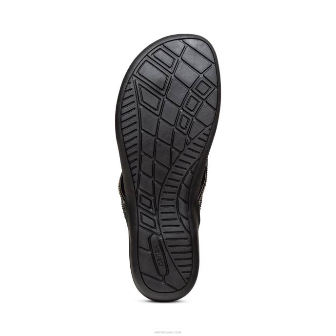 sievietes Aetrex eve sparkly string LHF6241 melns