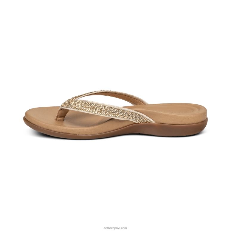 sievietes Aetrex eve sparkly string P0H0D232 zelts