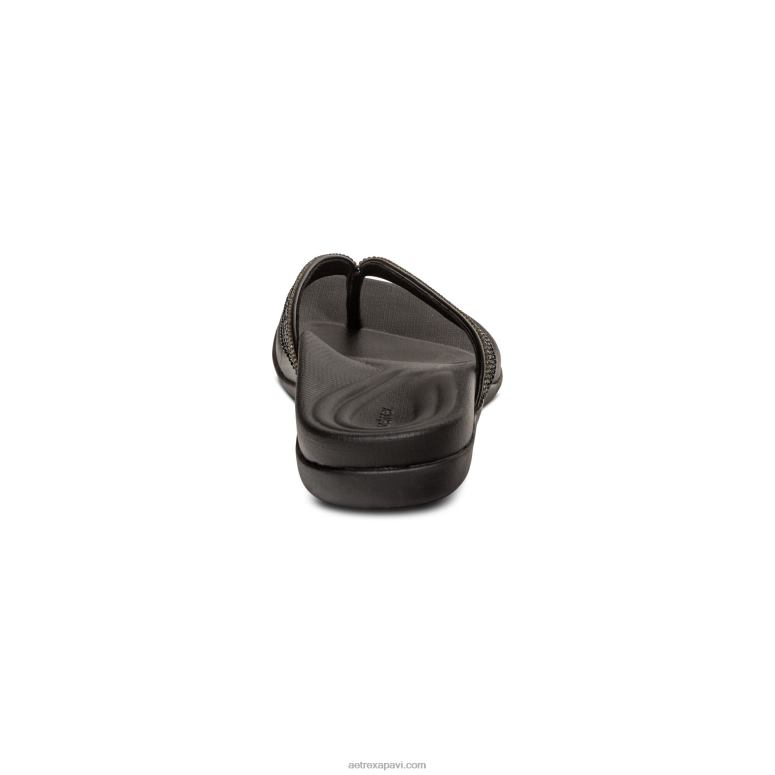 sievietes Aetrex eve sparkly string P0H0D241 melns