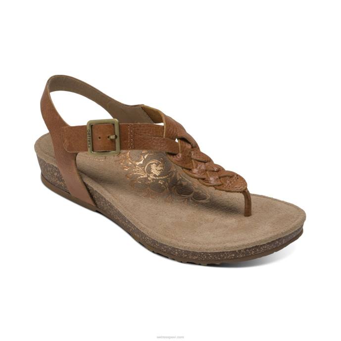 sievietes Aetrex harper regulējamas slingback siksnas LHF640 konjaks
