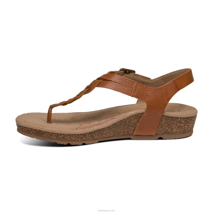 sievietes Aetrex harper regulējamas slingback siksnas LHF640 konjaks