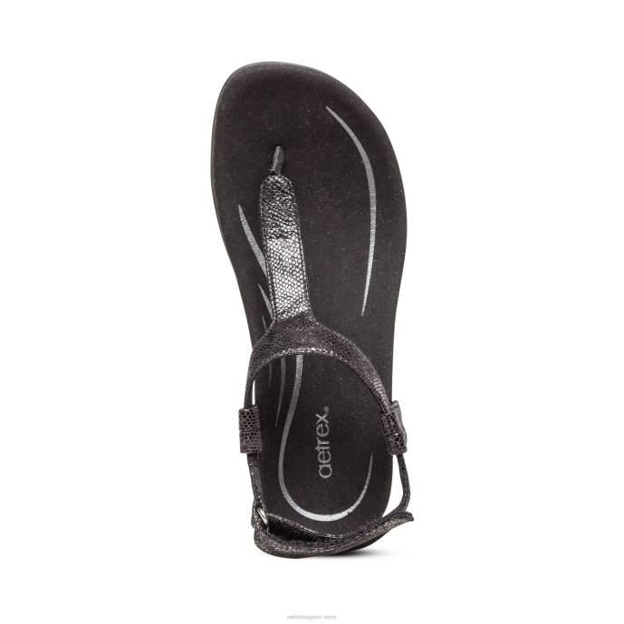 sievietes Aetrex jane string sandales LHF6220 melns