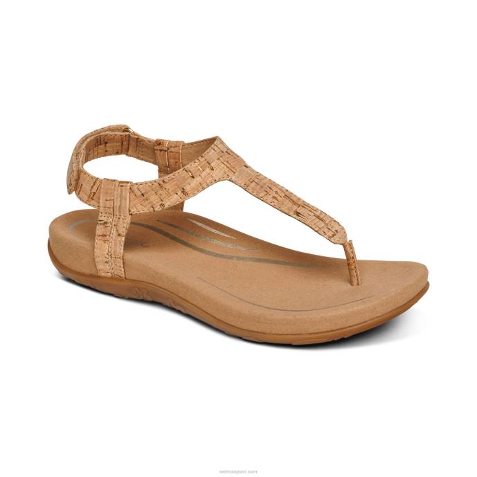 sievietes Aetrex jane string sandales LHF6249 korķis