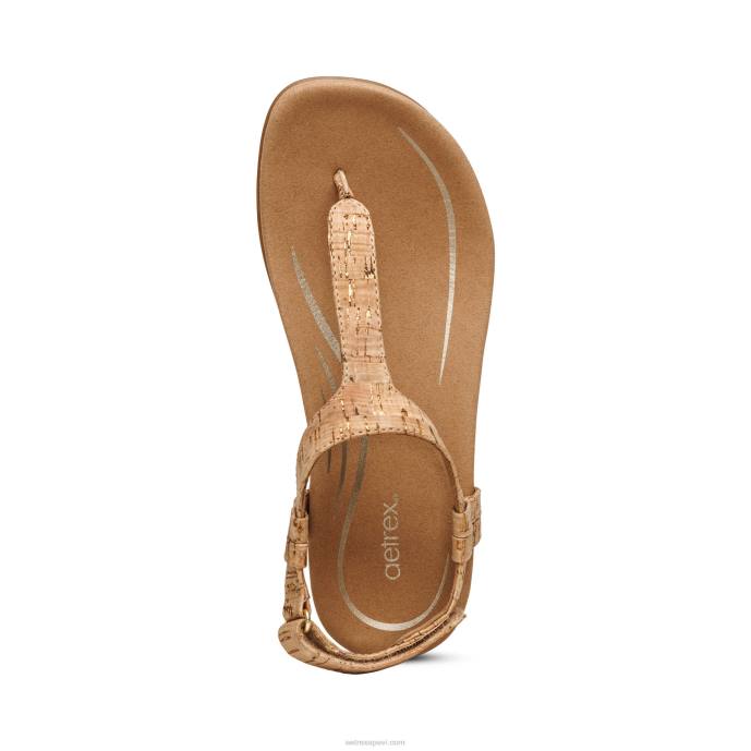 sievietes Aetrex jane string sandales LHF6249 korķis