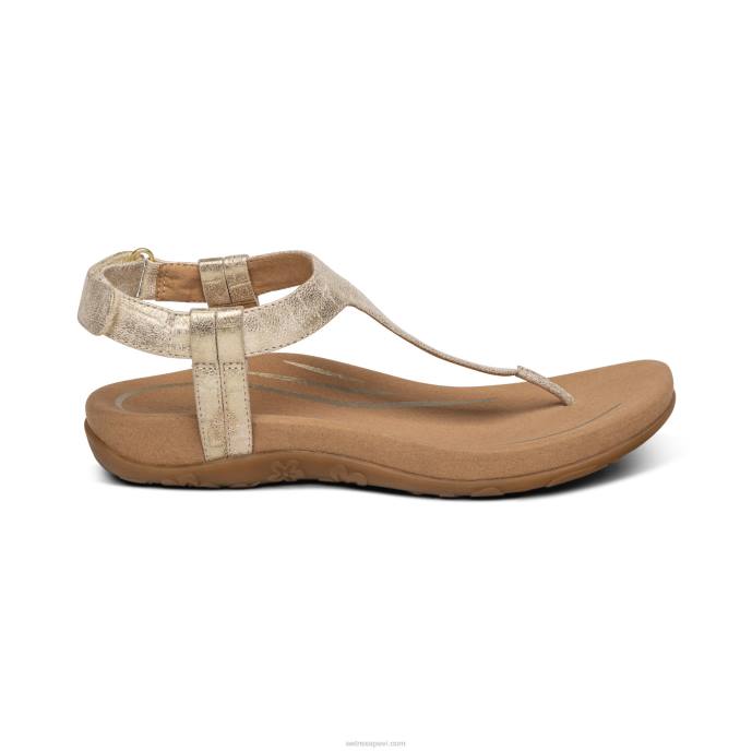 sievietes Aetrex jane string sandales LHF6250 zelts