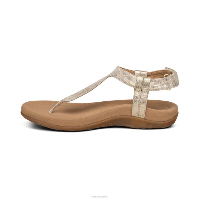 sievietes Aetrex jane string sandales LHF6250 zelts