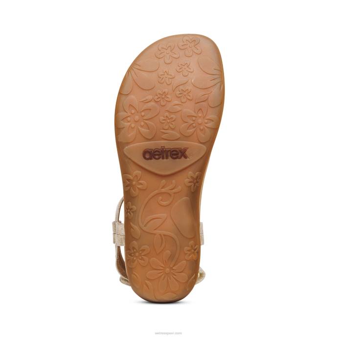 sievietes Aetrex jane string sandales LHF6250 zelts