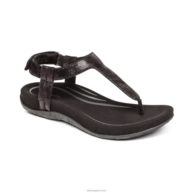 sievietes Aetrex jane string sandales P0H0D220 melns