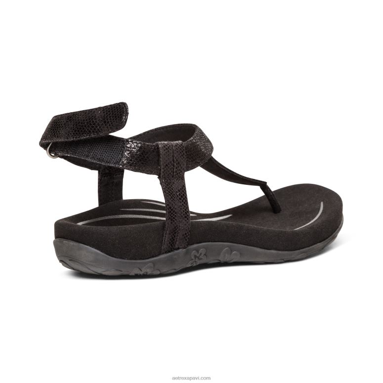 sievietes Aetrex jane string sandales P0H0D220 melns
