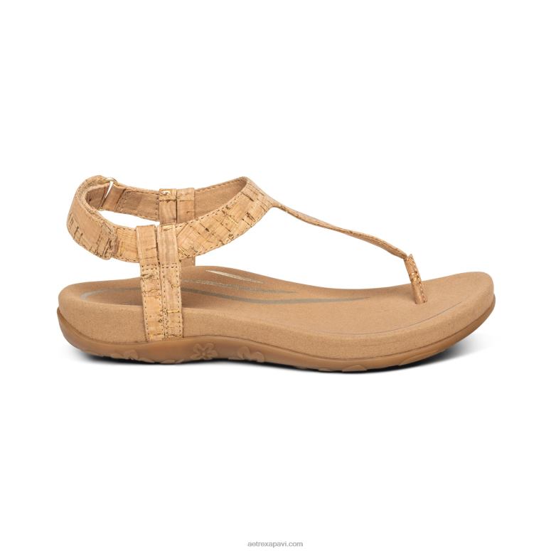 sievietes Aetrex jane string sandales P0H0D249 korķis