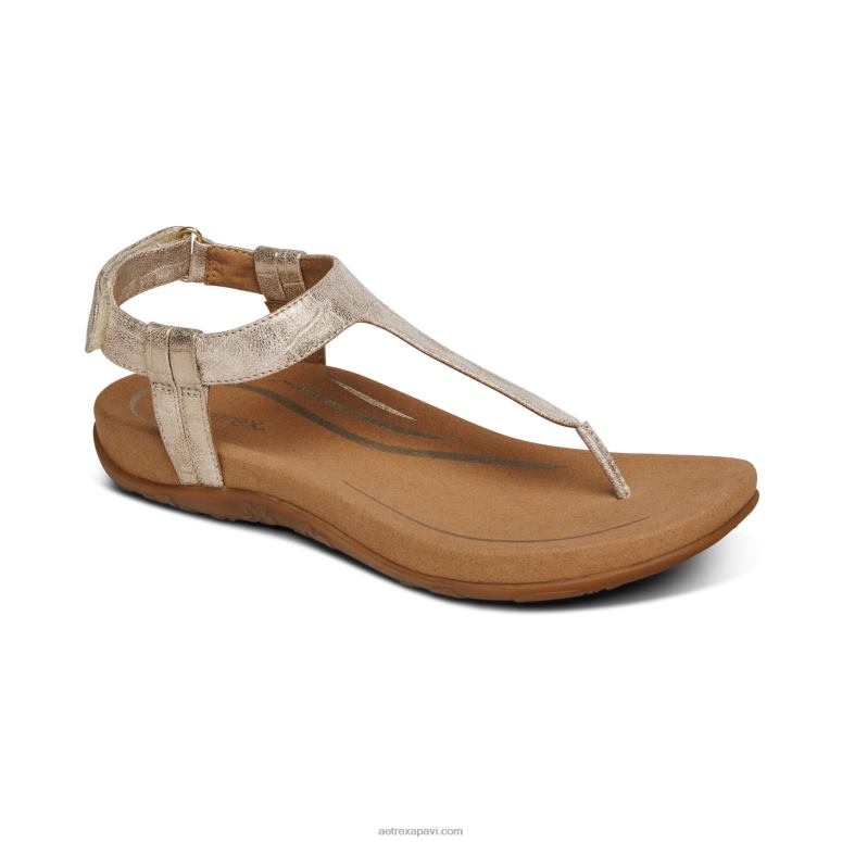 sievietes Aetrex jane string sandales P0H0D250 zelts