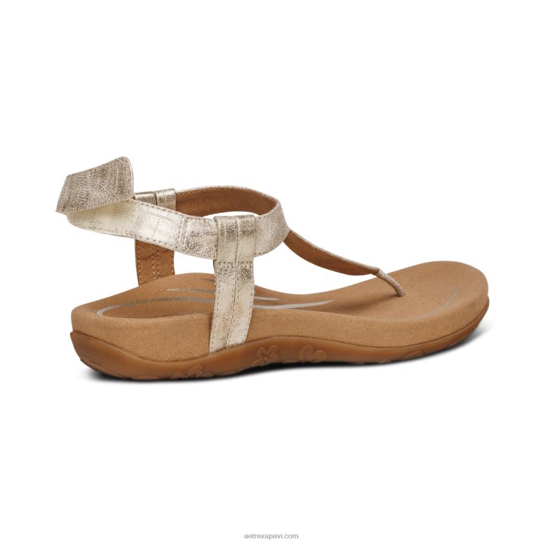 sievietes Aetrex jane string sandales P0H0D250 zelts