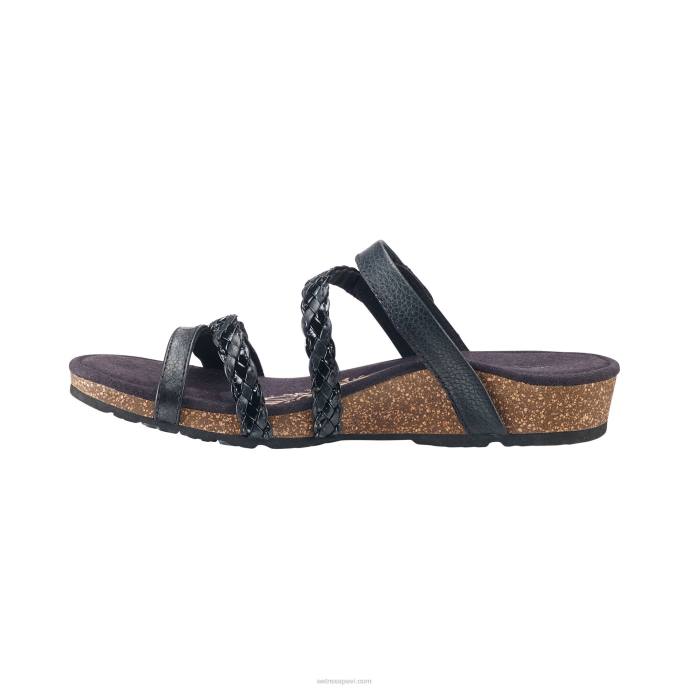 sievietes Aetrex janey braided slide LHF619 melns