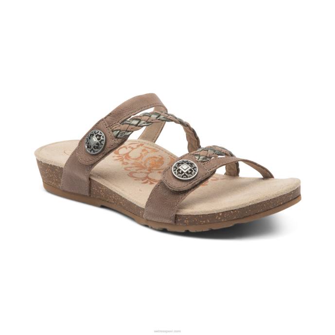 sievietes Aetrex janey braided slide LHF639 akmens