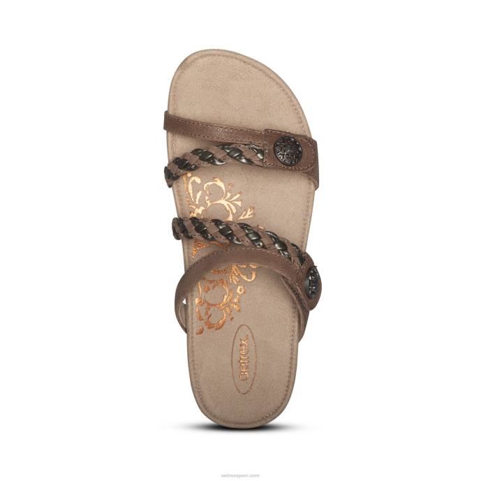 sievietes Aetrex janey braided slide LHF639 akmens