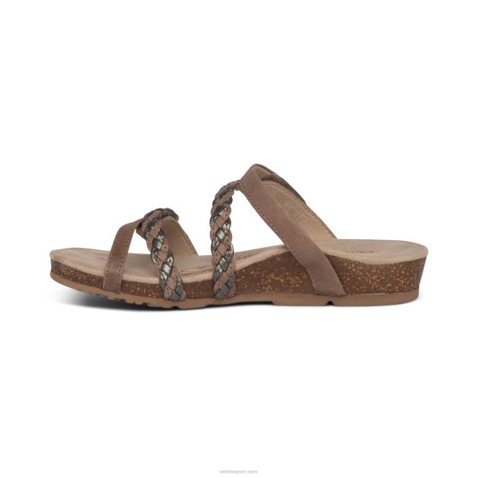 sievietes Aetrex janey braided slide LHF639 akmens