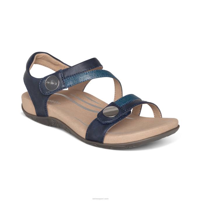 sievietes Aetrex jess regulējamas ceturtdaļas siksnas sandales LHF6187 flote