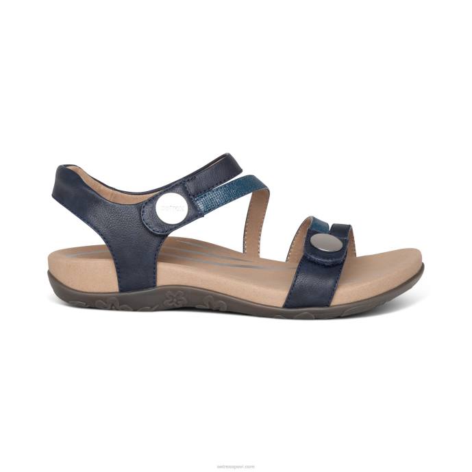 sievietes Aetrex jess regulējamas ceturtdaļas siksnas sandales LHF6187 flote