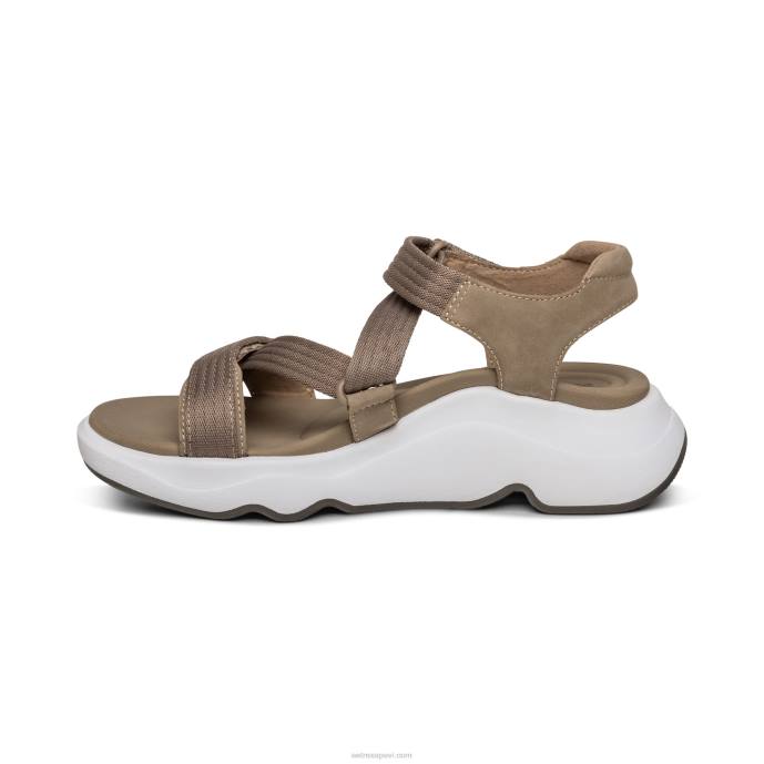 sievietes Aetrex marz regulējamas sporta sandales LHF6264 taupe