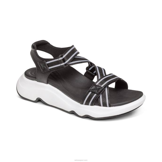 sievietes Aetrex marz regulējamas sporta sandales LHF6294 melns
