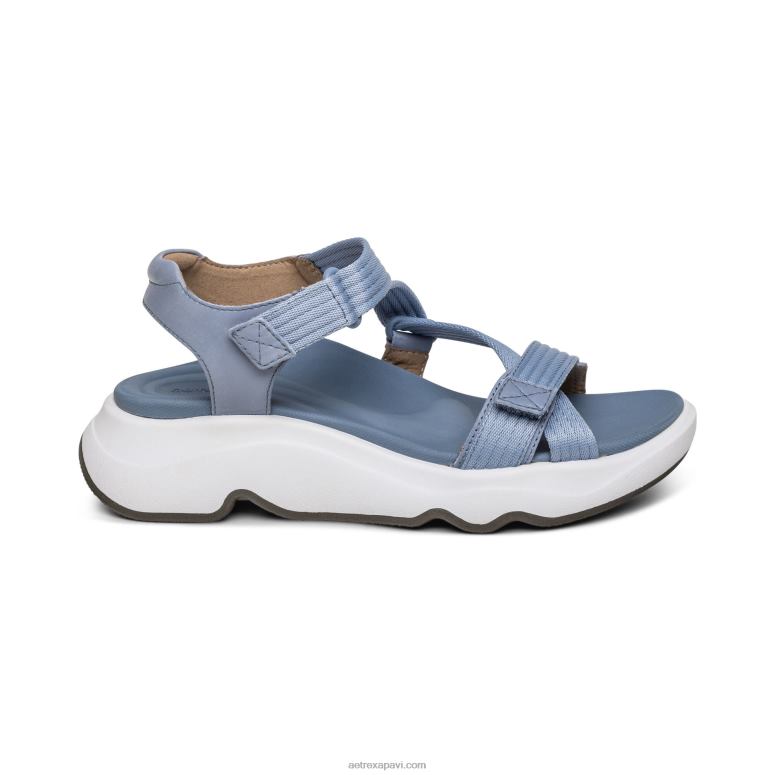 sievietes Aetrex marz regulējamas sporta sandales P0H0D243 zils