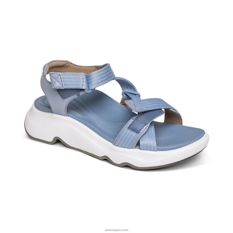sievietes Aetrex marz regulējamas sporta sandales P0H0D243 zils