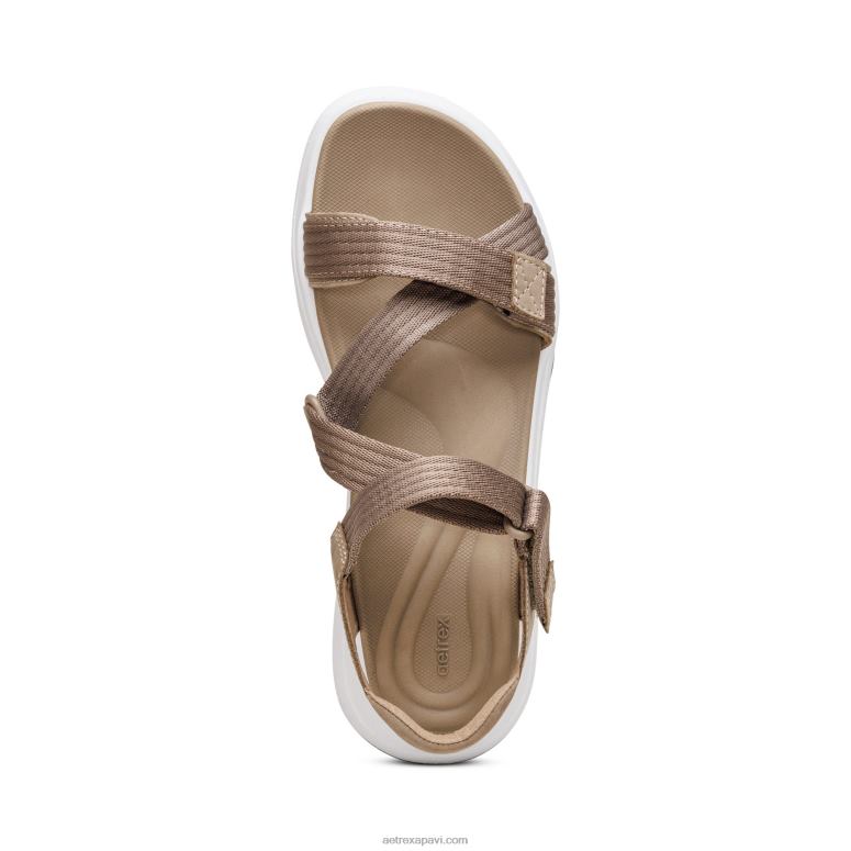 sievietes Aetrex marz regulējamas sporta sandales P0H0D264 taupe