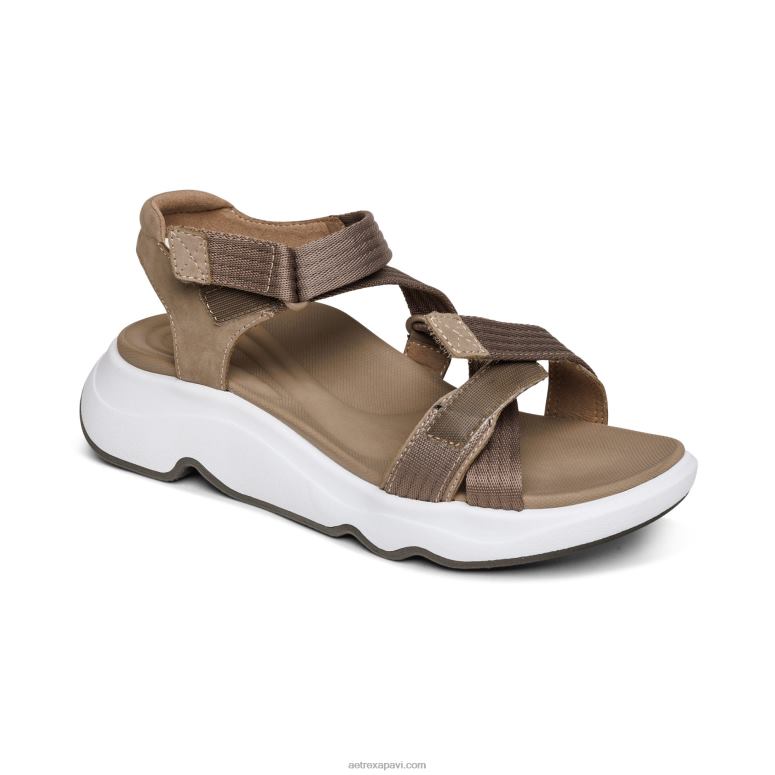 sievietes Aetrex marz regulējamas sporta sandales P0H0D264 taupe