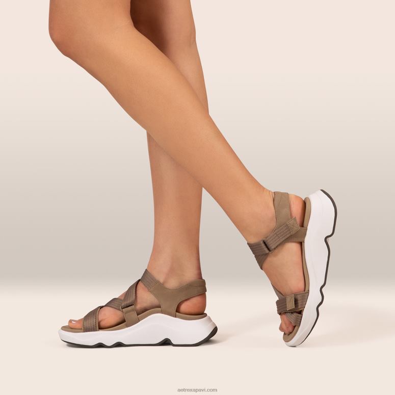 sievietes Aetrex marz regulējamas sporta sandales P0H0D264 taupe