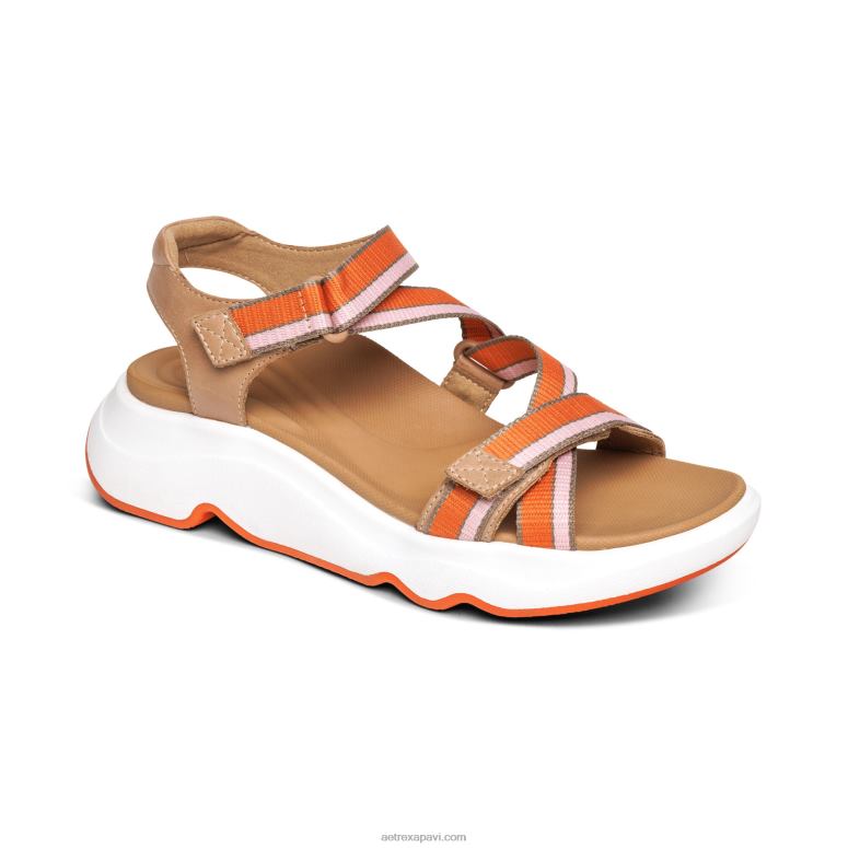 sievietes Aetrex marz regulējamas sporta sandales P0H0D293 kamielis