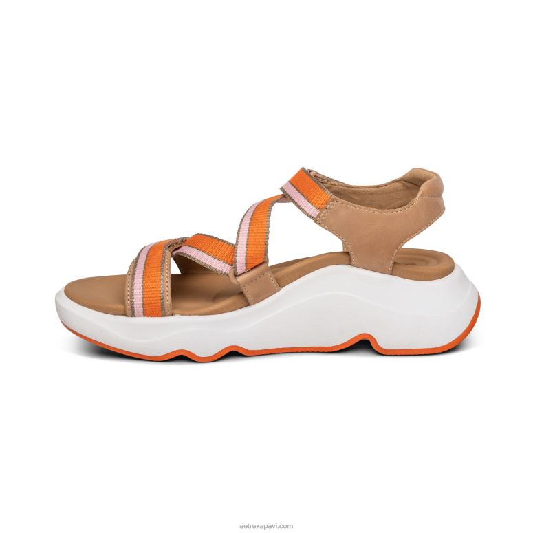 sievietes Aetrex marz regulējamas sporta sandales P0H0D293 kamielis